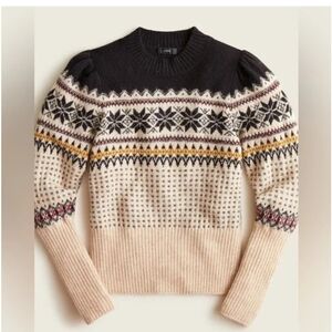 J Crew Merino Supersoft Crew. Fair Isle. Christmas Sweater